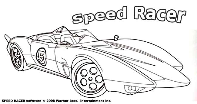 Coloriage Speed-Racer pour enfants à imprimer gratuitement