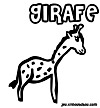 coloriage enfant Le cou de madame girafe