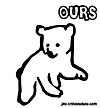 coloriage enfant Bébé ours
